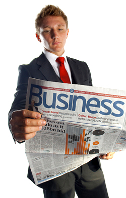 businessman newspaper