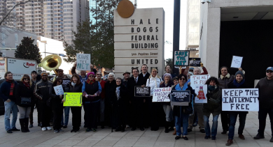 New Orleans Net Neutrality protest