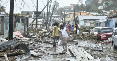 Hurricane Maria devastation on Puerto Rico